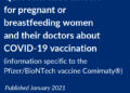 Information on the COVID-19 vaccine for women who are pregnant or breastfeeding