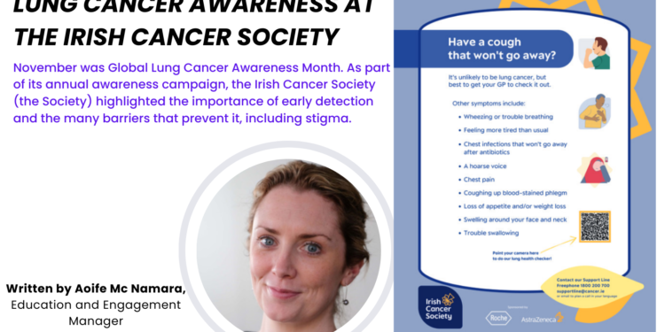 Lung cancer awareness at the Irish Cancer Society